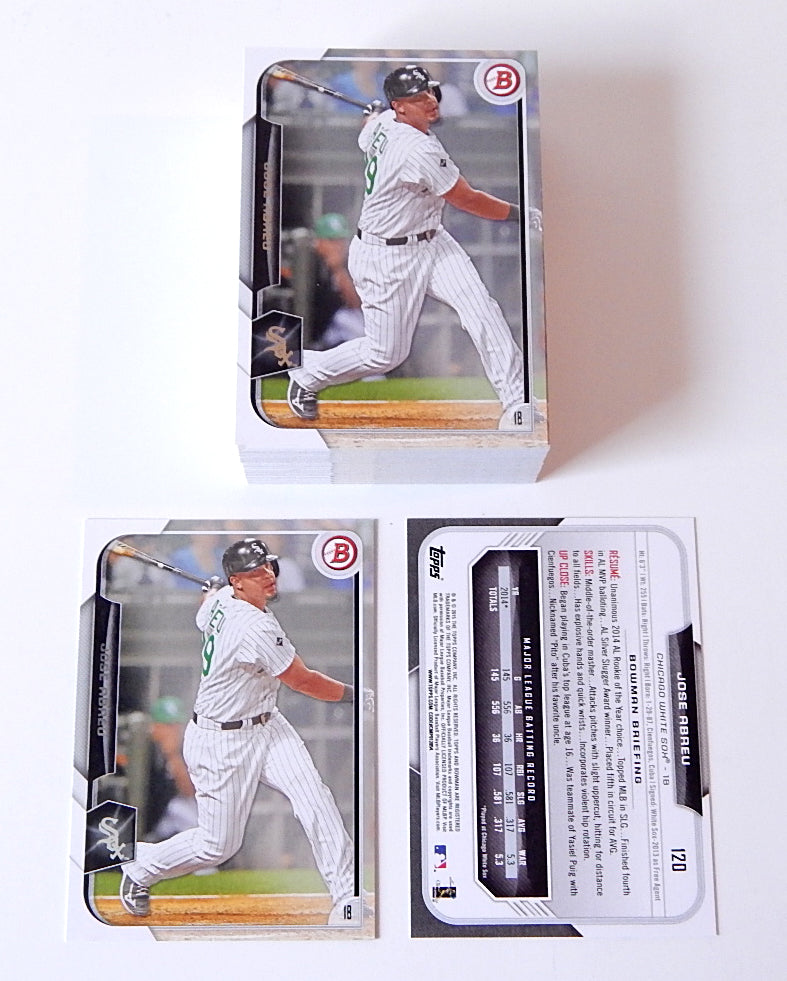 Lot of (68) 2015 Bowman Jose Abreu #120 White Sox Nm/Mt to Mint