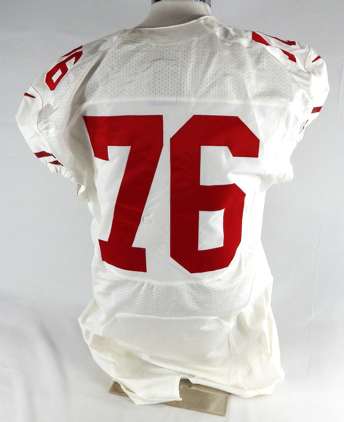 2012 San Francisco 49ers Anthony Davis #76 Game Issued White Jersey NP Rem 48 2 Pic2