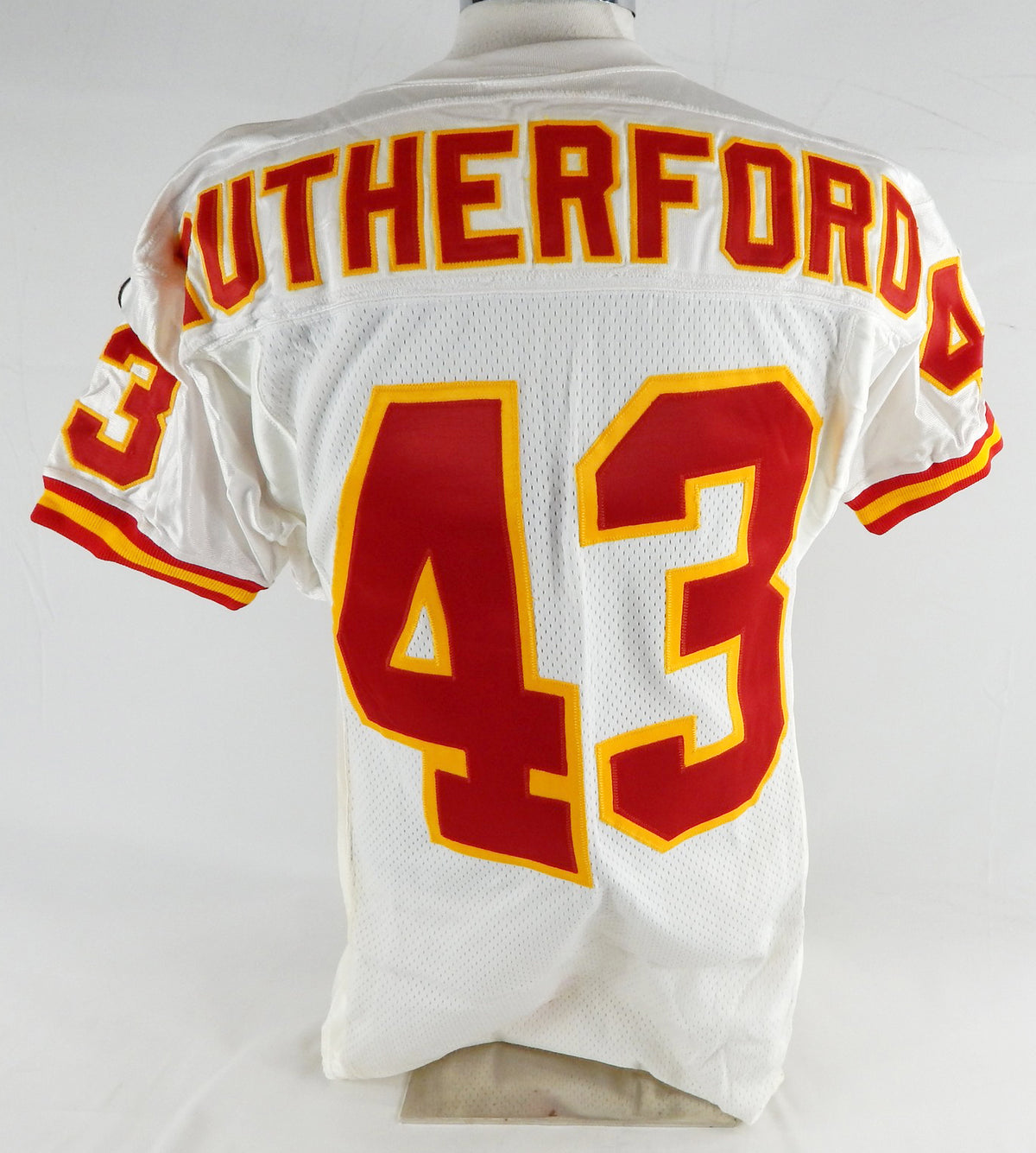 1996 Kansas City Chiefs Reynard Rutherford #43 Game Issued White Jersey 40 025 Pic2