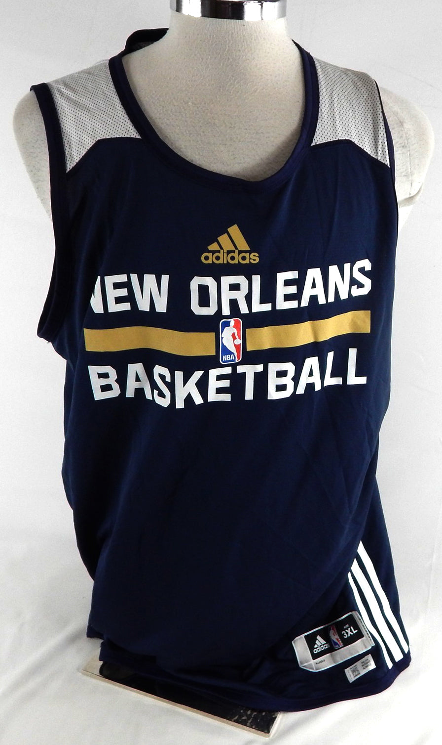 2014-15 New Orleans Pelicans Game Issued Navy Practice Jersey 3XL 061