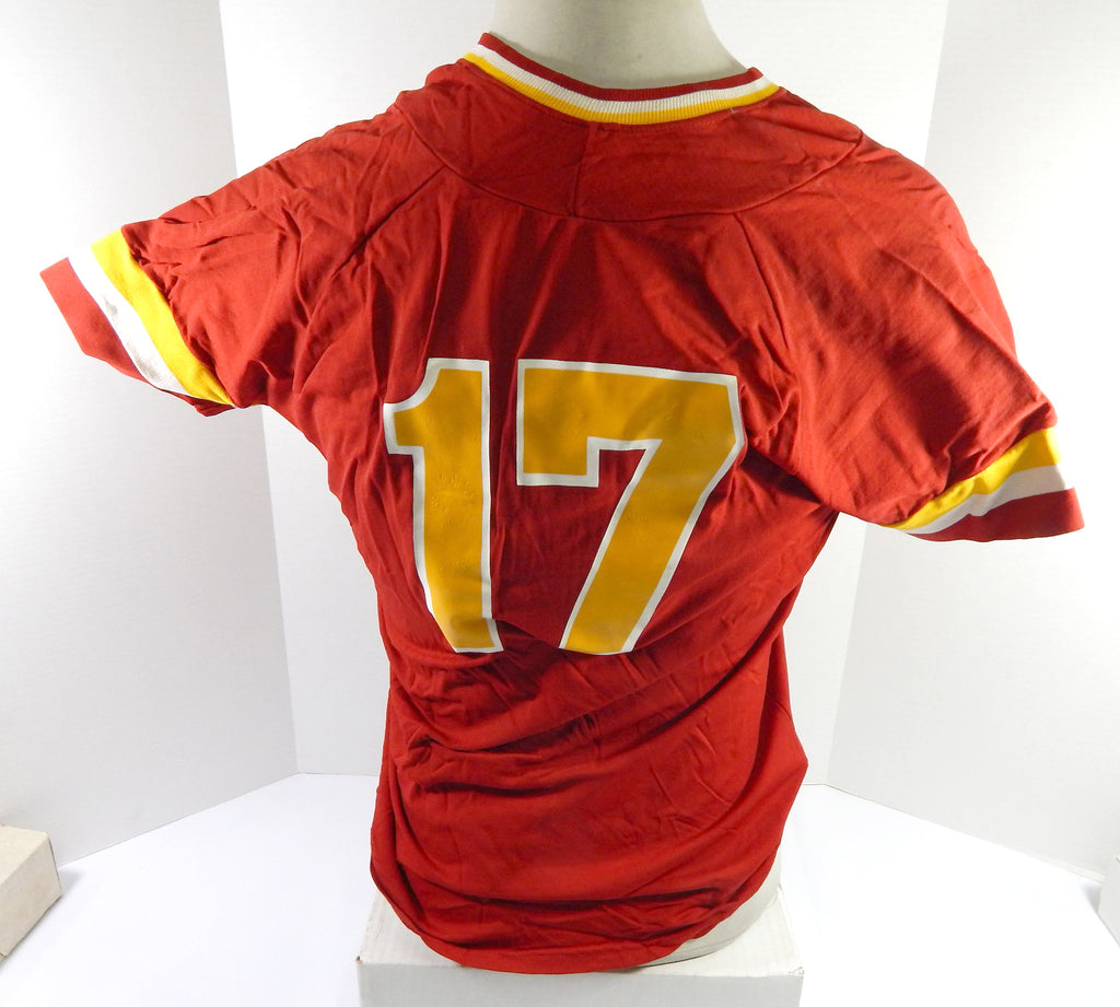 1980s IUPUI Metros #17 Game Used Red Baseball Jersey Sand Knit M DP53130