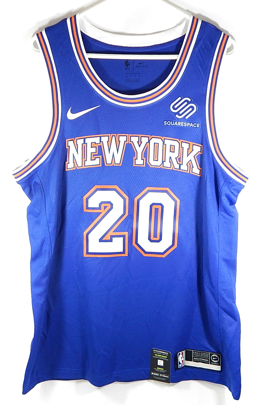 Kevin Knox II NY Knicks Nike Connect Swingman Retro Squarespace Jersey Blue 48 L