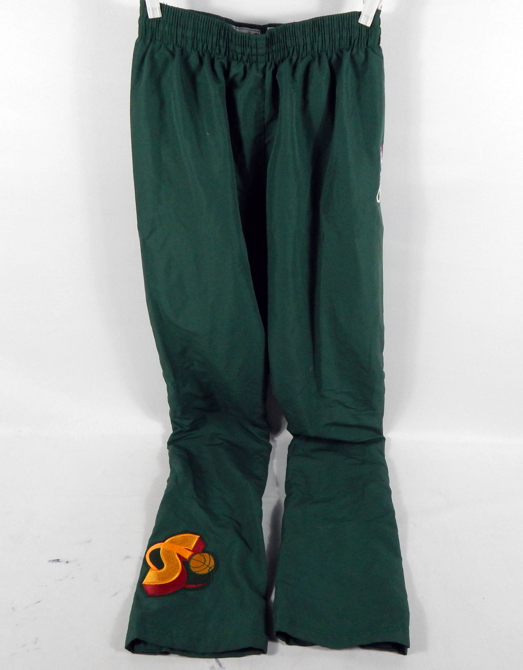 1998-99 Seattle Supersonics Moochie Norris #6 Game Used Green Warm Up Pants 34 8
