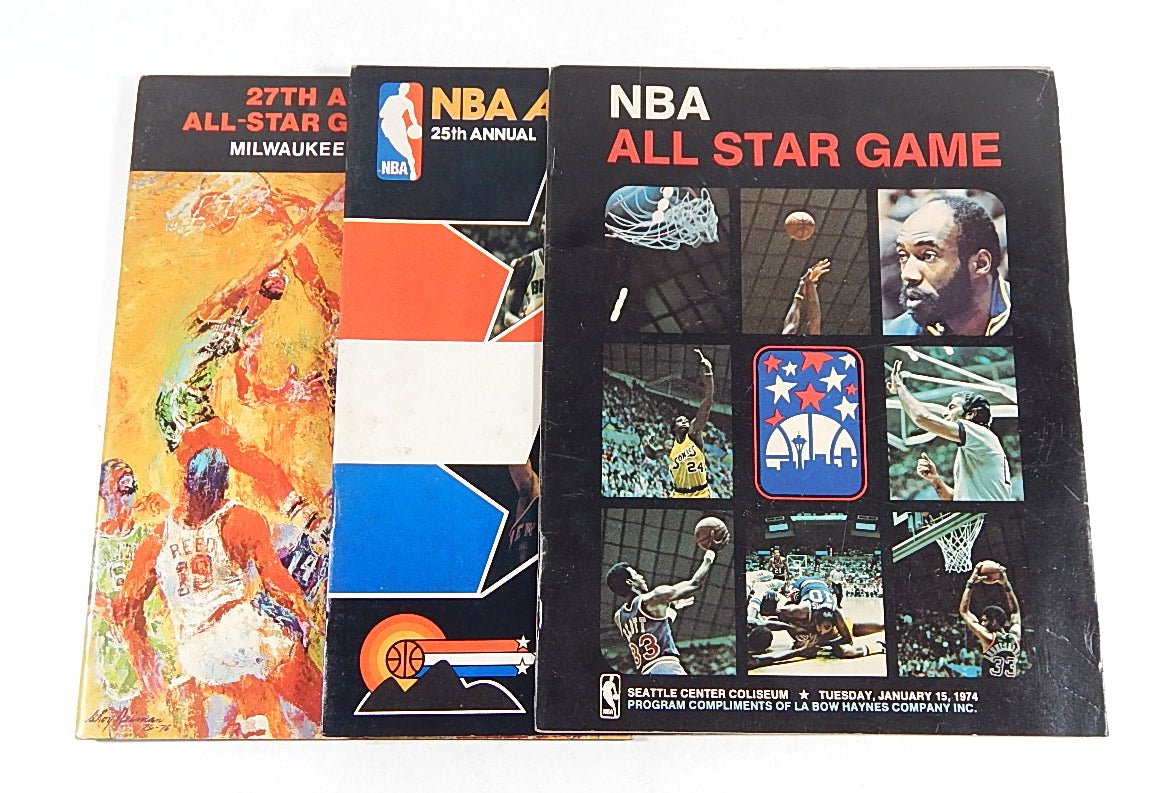 Lot of (3) 1974 1975 1977 NBA All Star Game Programs