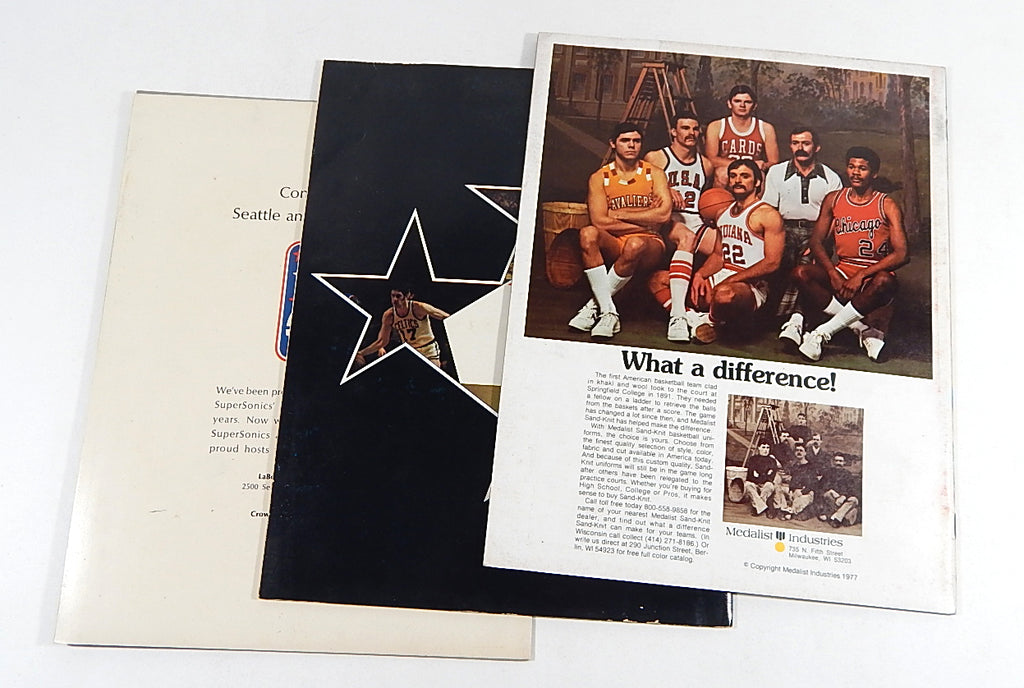 Lot of (3) 1974 1975 1977 NBA All Star Game Programs Pic2