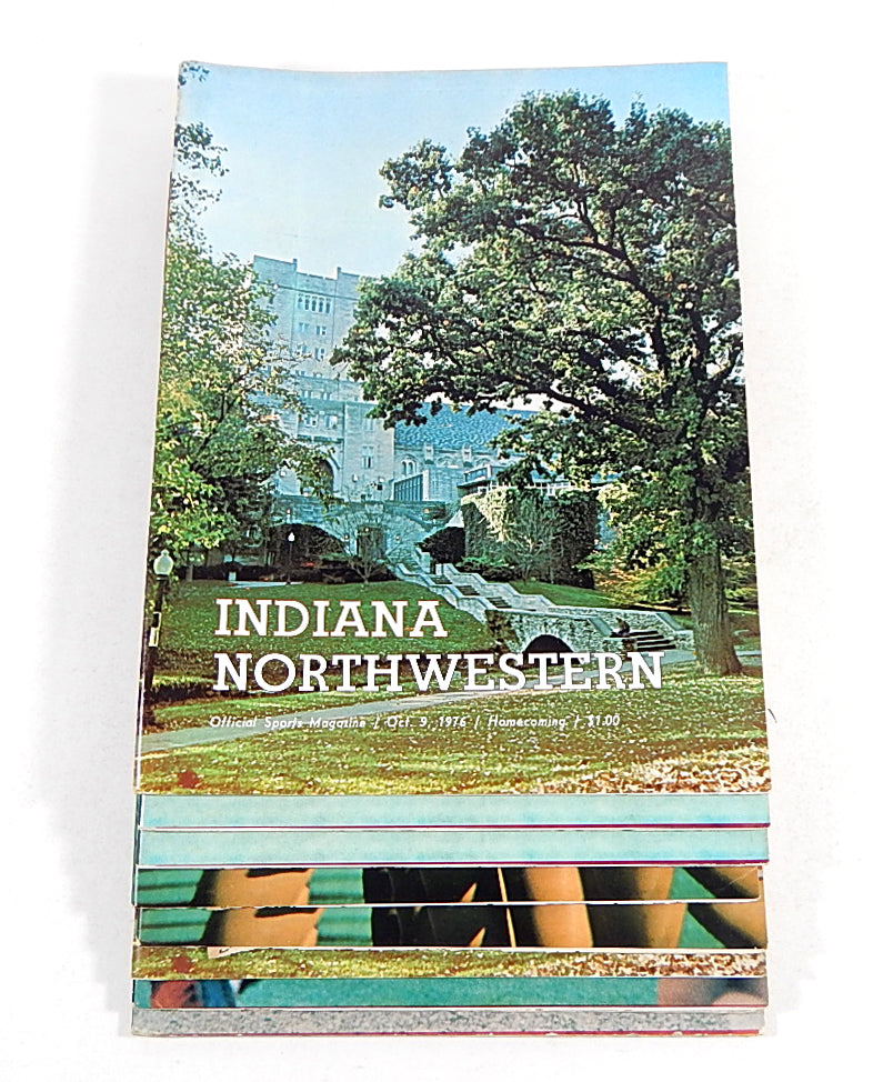Lot of (8) Assorted 1976 Indiana University College Football Programs