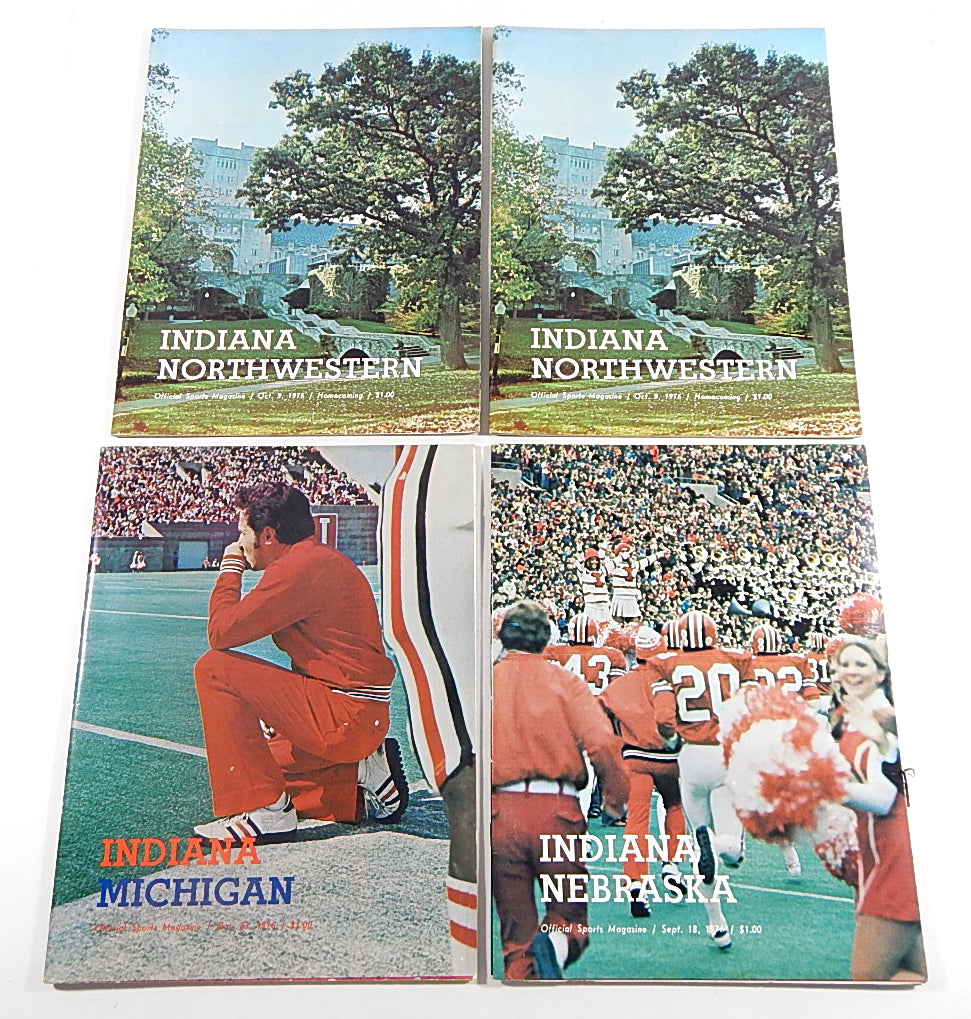 Lot of (8) Assorted 1976 Indiana University College Football Programs Pic2
