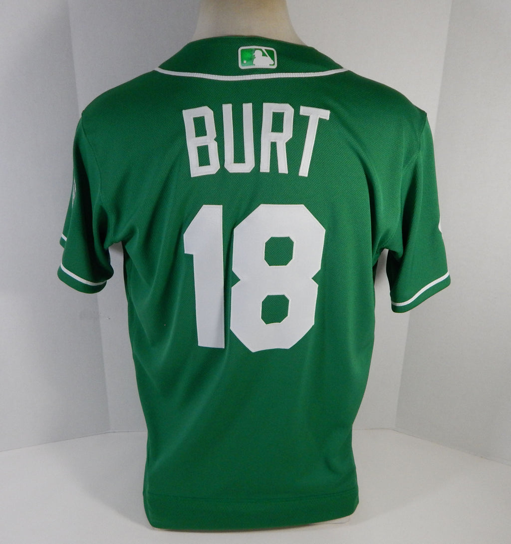 2020 Kansas City Royals DJ Burt #18 Game Issued Green Jersey St Patricks Day 6