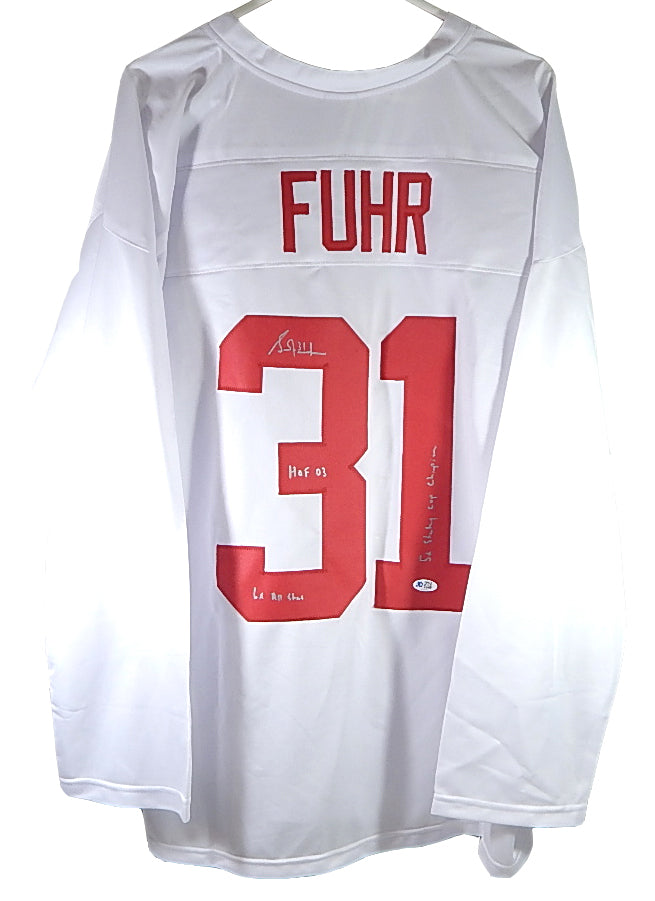 Grant Fuhr #31 Signed Hockey Jersey 5 Star Authentication COA Auto Autograph
