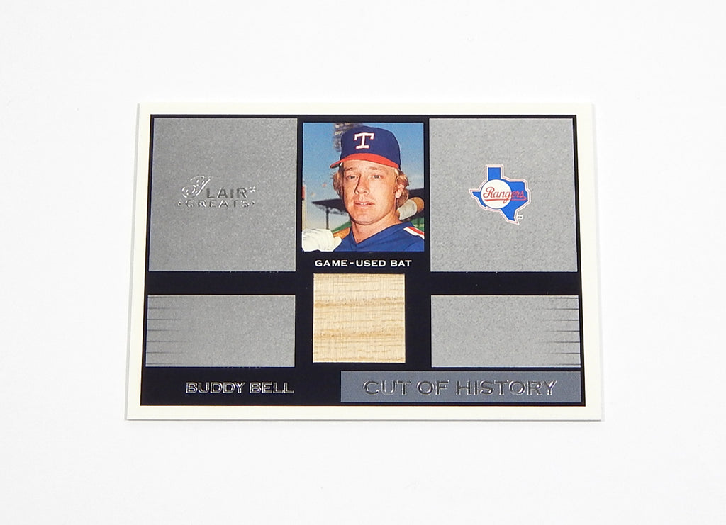 # 2003 Flair Greats Cut of History Game Used Buddy Bell #3 Game Used Bat Relic