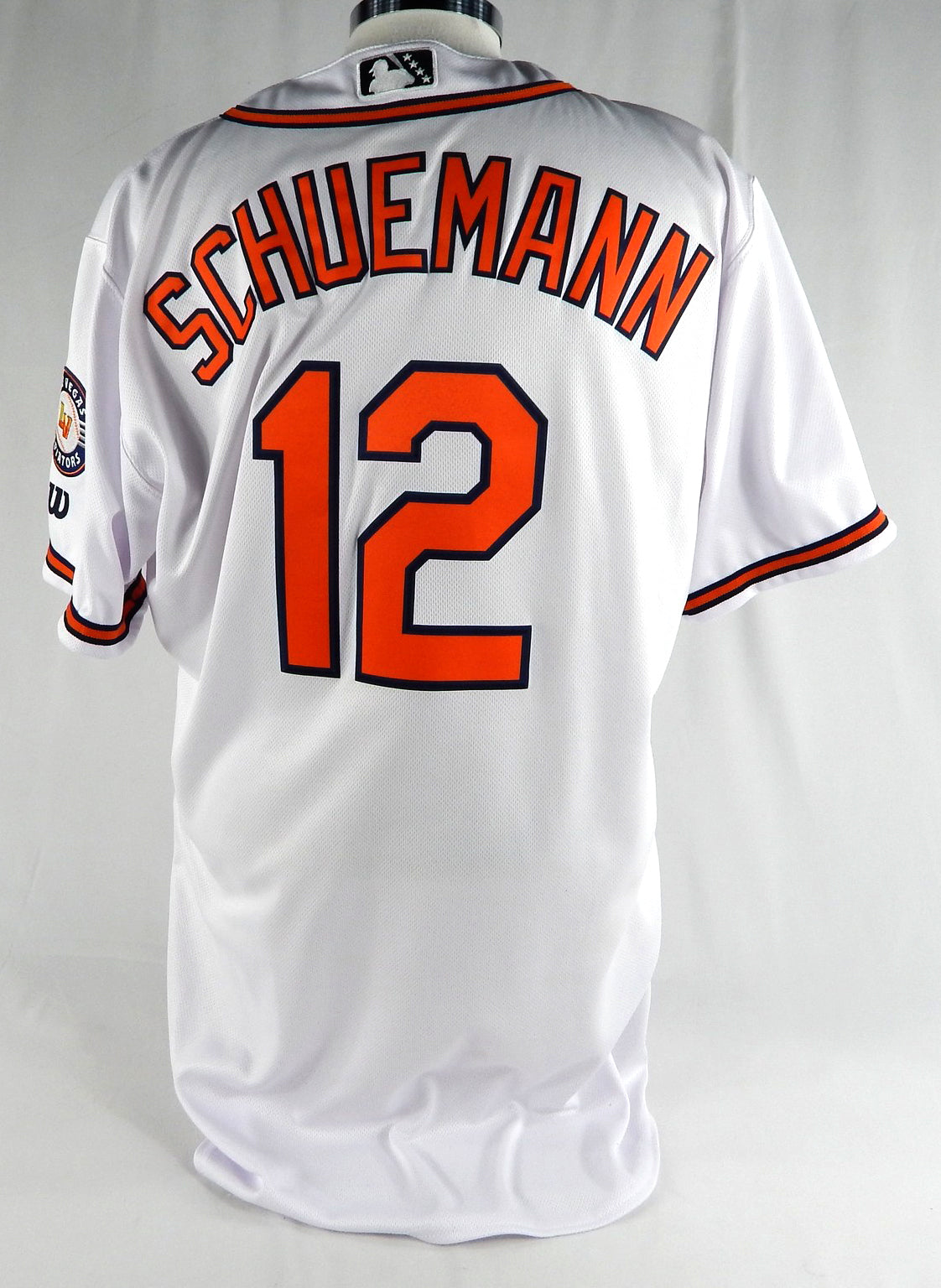 2024 Las Vegas Aviators Max Schuemann #12 Game Used White Jersey 46 405 Pic2