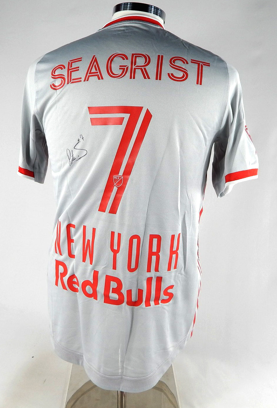 2020 New York Red Bulls Patrick Seagrist #7 Game Used Grey Jersey MLS Soccer M 4 Pic2