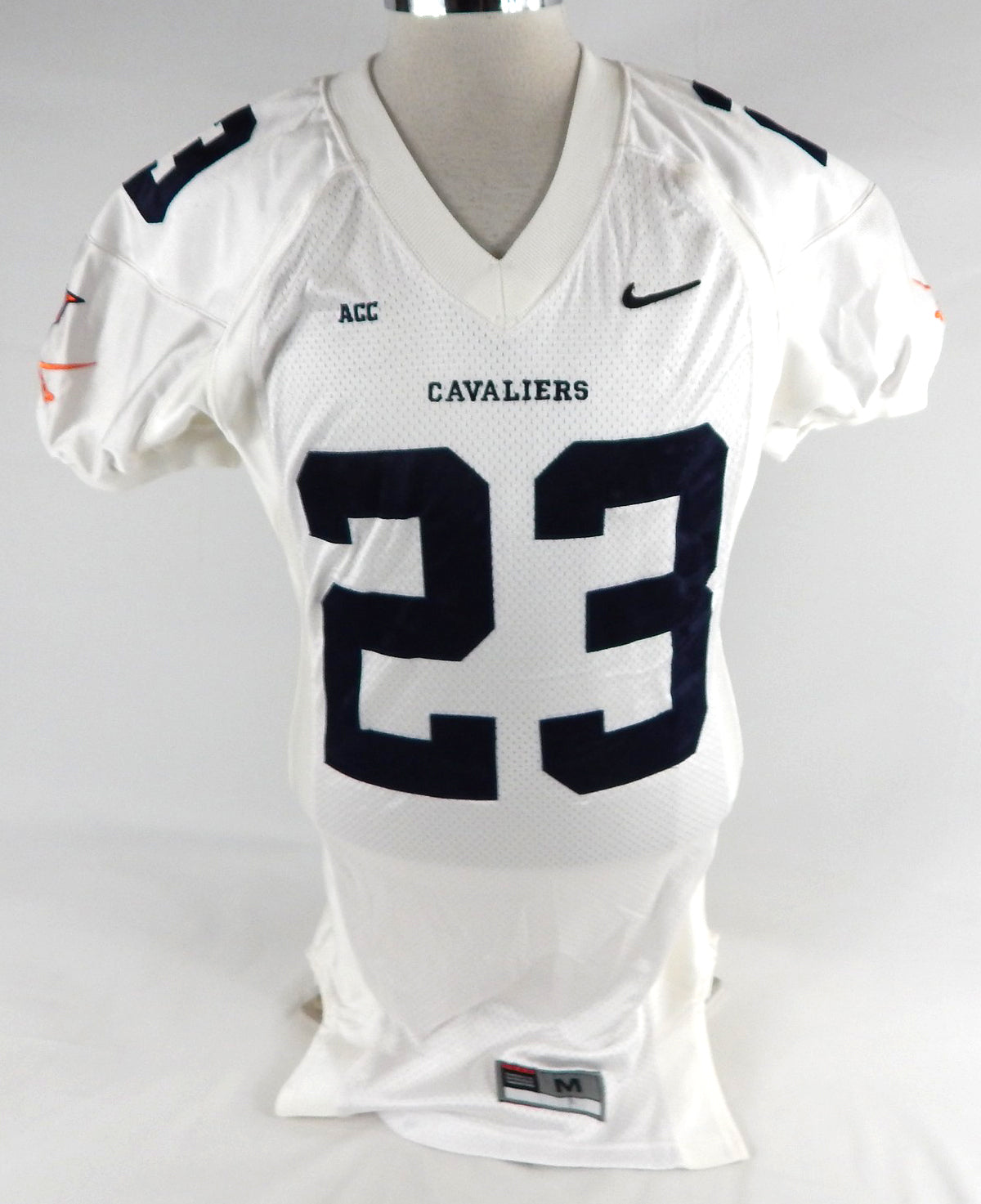 2002-03 Virginia Cavaliers #23 Game Used White Jersey Football NP R M 708