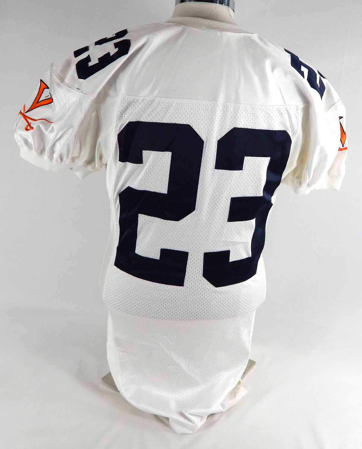 2002-03 Virginia Cavaliers #23 Game Used White Jersey Football NP R M 708 Pic2