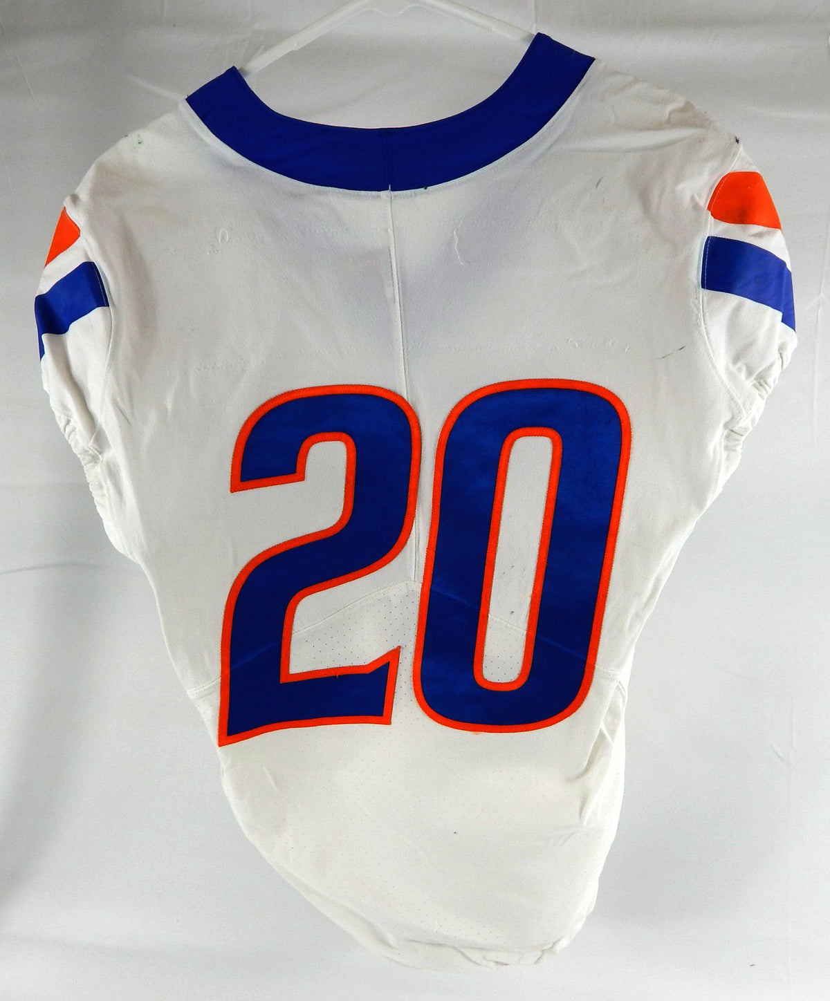 Boise State Broncos #20 Game Used White Jersey Football NP Rem 38 846 Pic2