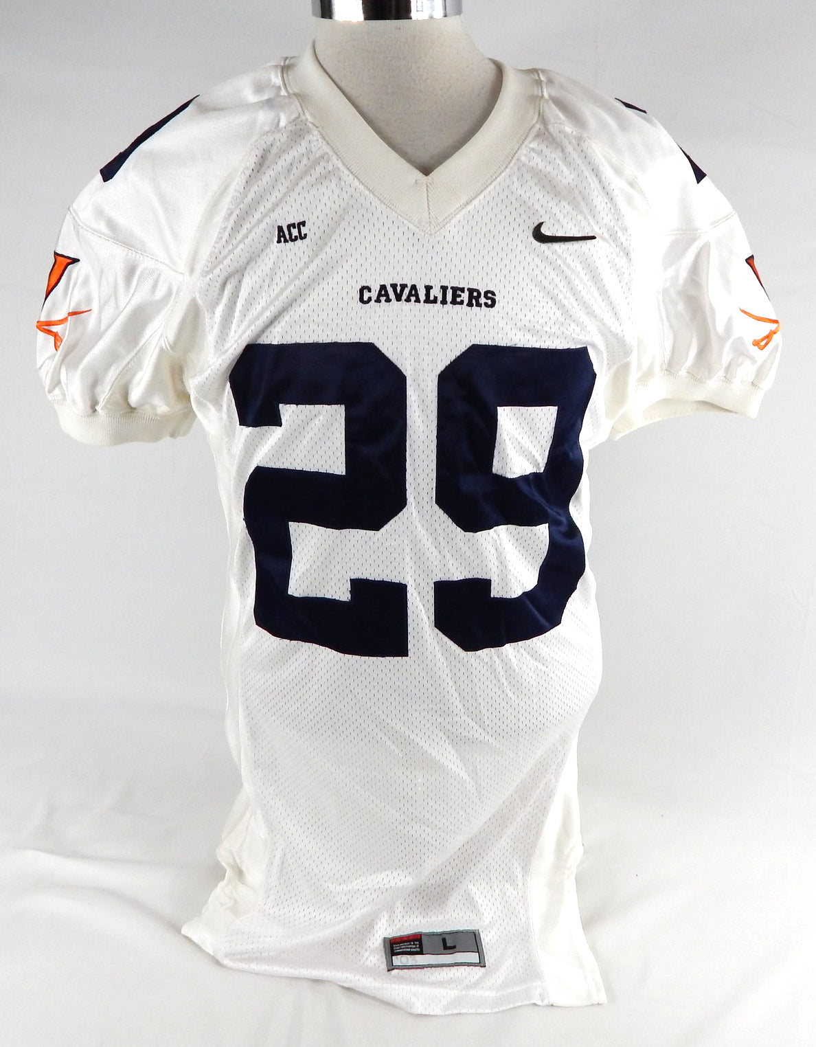2003 Virginia Cavaliers #29 Game Used White Jersey Football NP R L 709