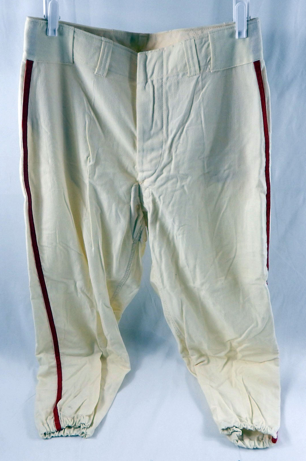 1950s Flannel Game Used White Baseball Pants Size 34 DP113758