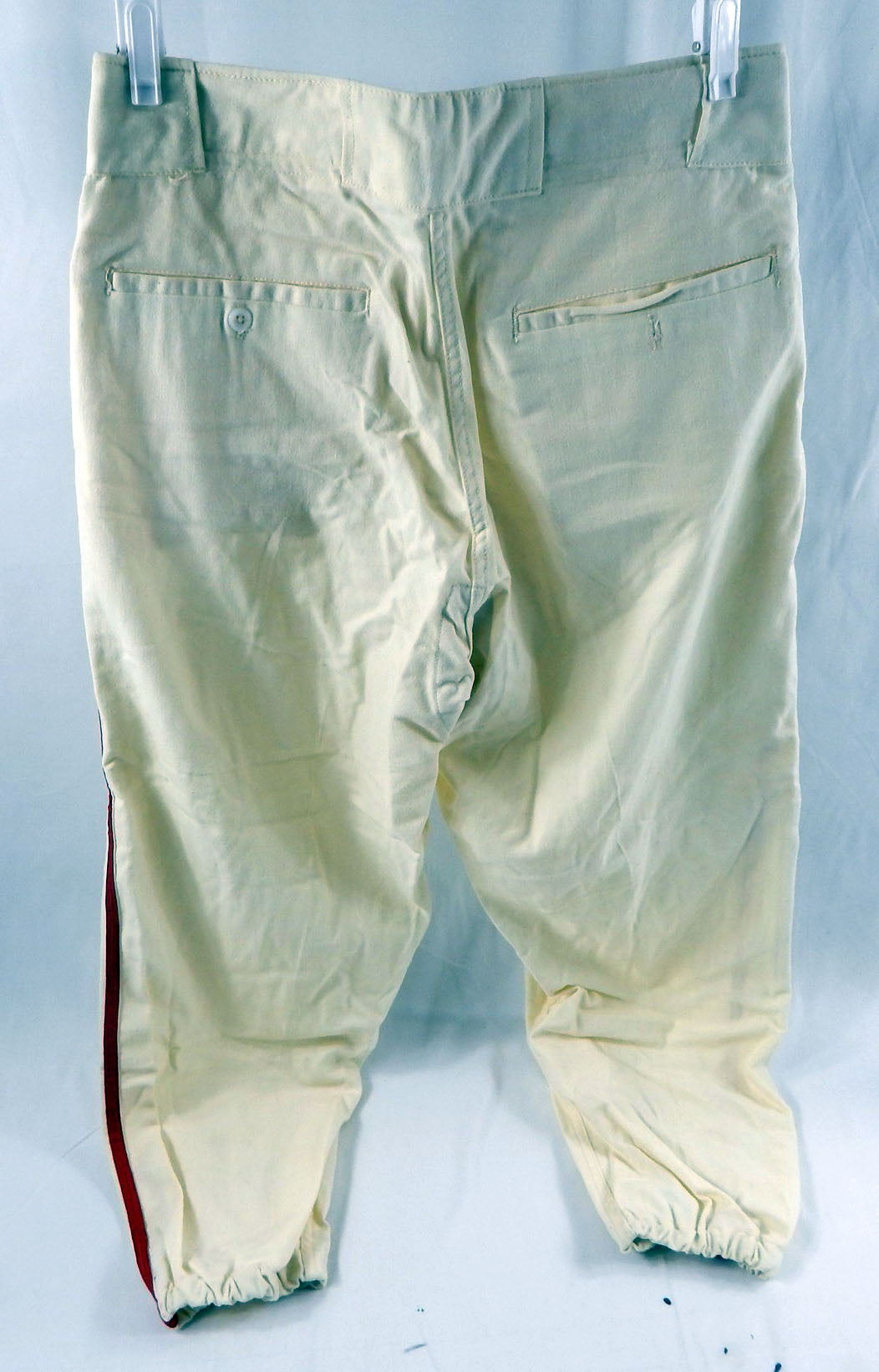 1950s Flannel Game Used White Baseball Pants Size 34 DP113758 Pic2