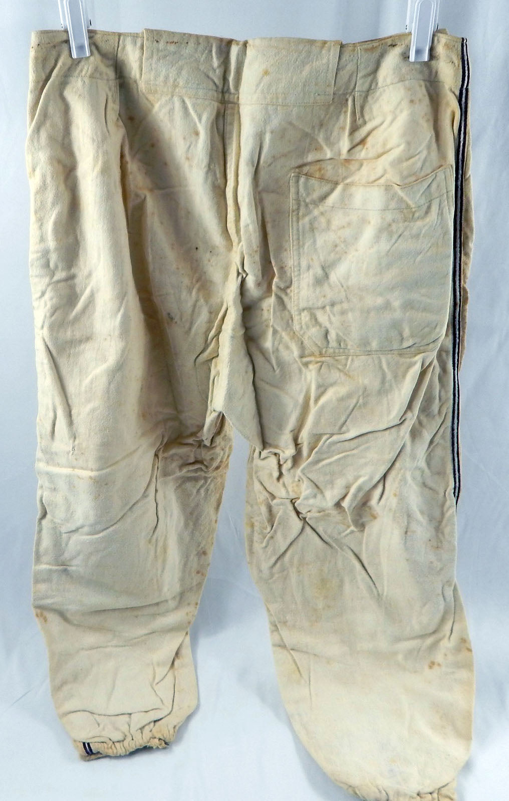 1950s Flannel Game Used White Baseball Pants Size DP113759 Pic2