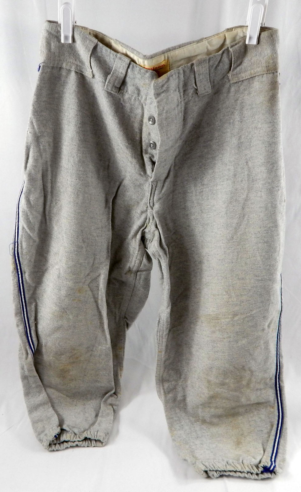 1950s Flannel Game Used Grey Baseball Pants Size 32 DP113762