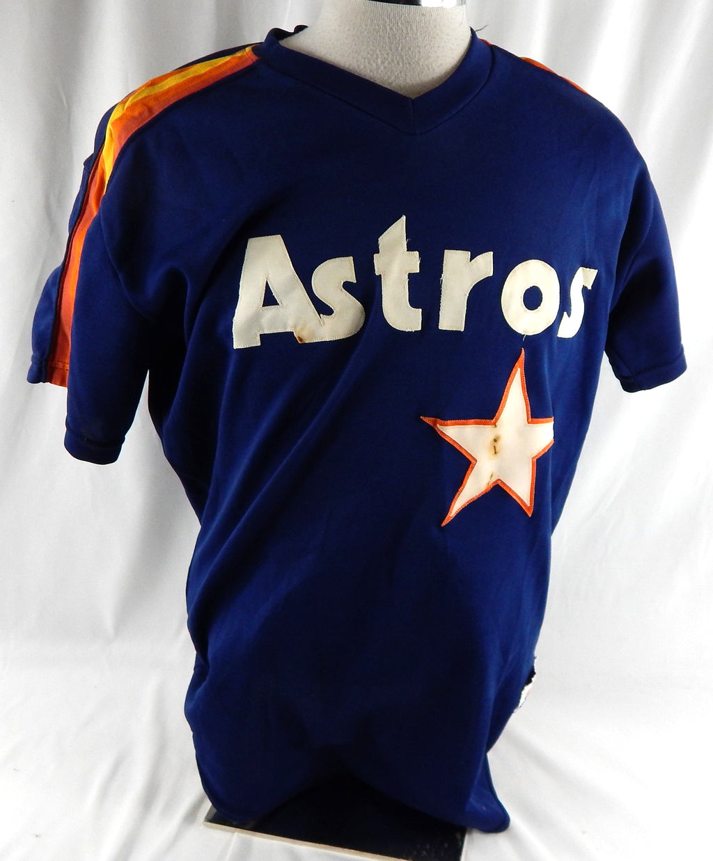 1992 Houston Astros Rich Scheid #49 Game Used Navy Jersey BP ST NP Rem 46 86