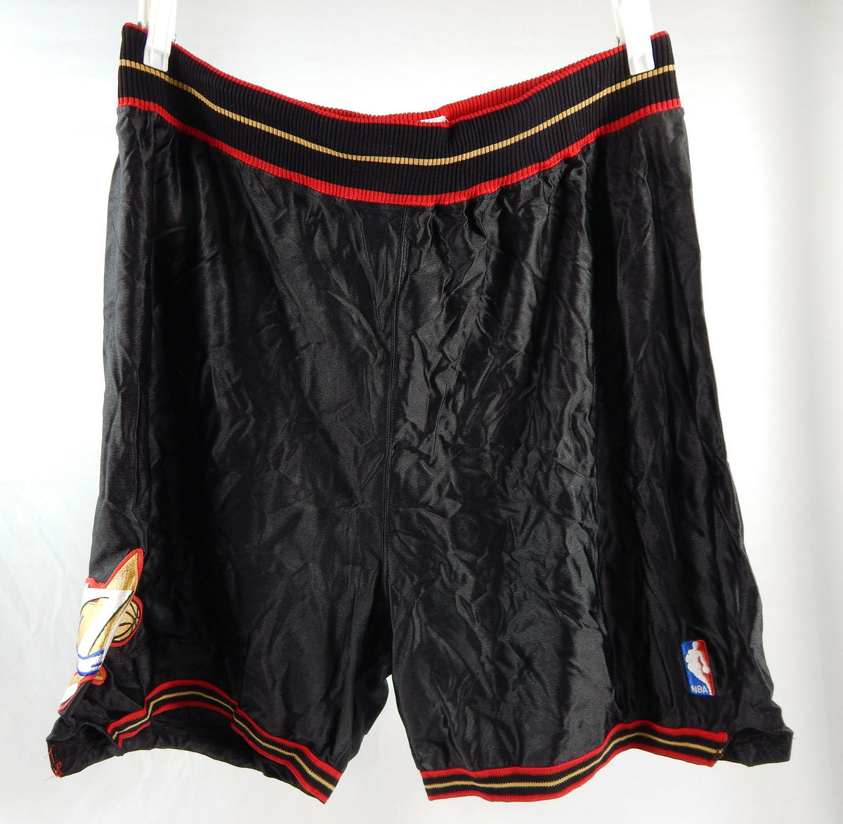 Late 1990s Early 2000s Philadelphia 76ers #21 Game Used Black Shorts 42 239