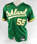 2023 Oakland Athletics Adrian Martinez #55 Game Used Kelly Green Jersey 46 75854