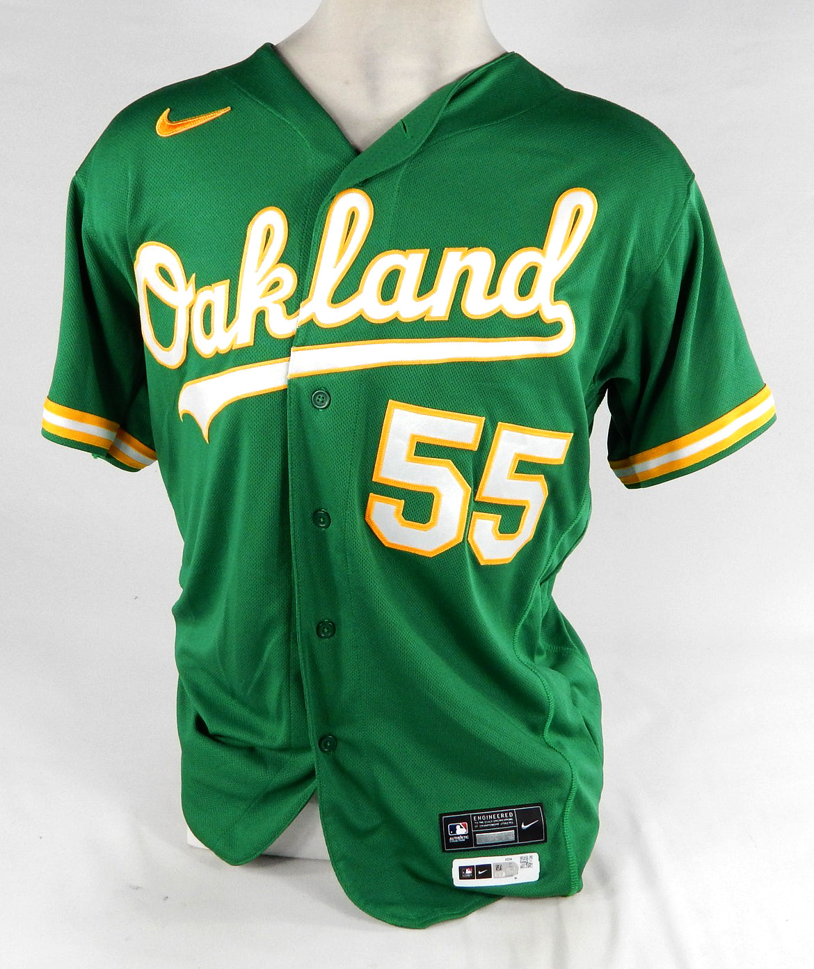 2023 Oakland Athletics Adrian Martinez #55 Game Used Kelly Green Jersey 46 75854