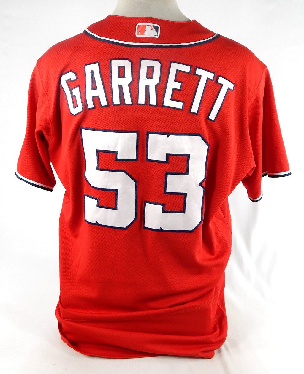 2022 Washington Nationals Stone Garrett #53 Game Issued Pos Used Red Jersey 48 5