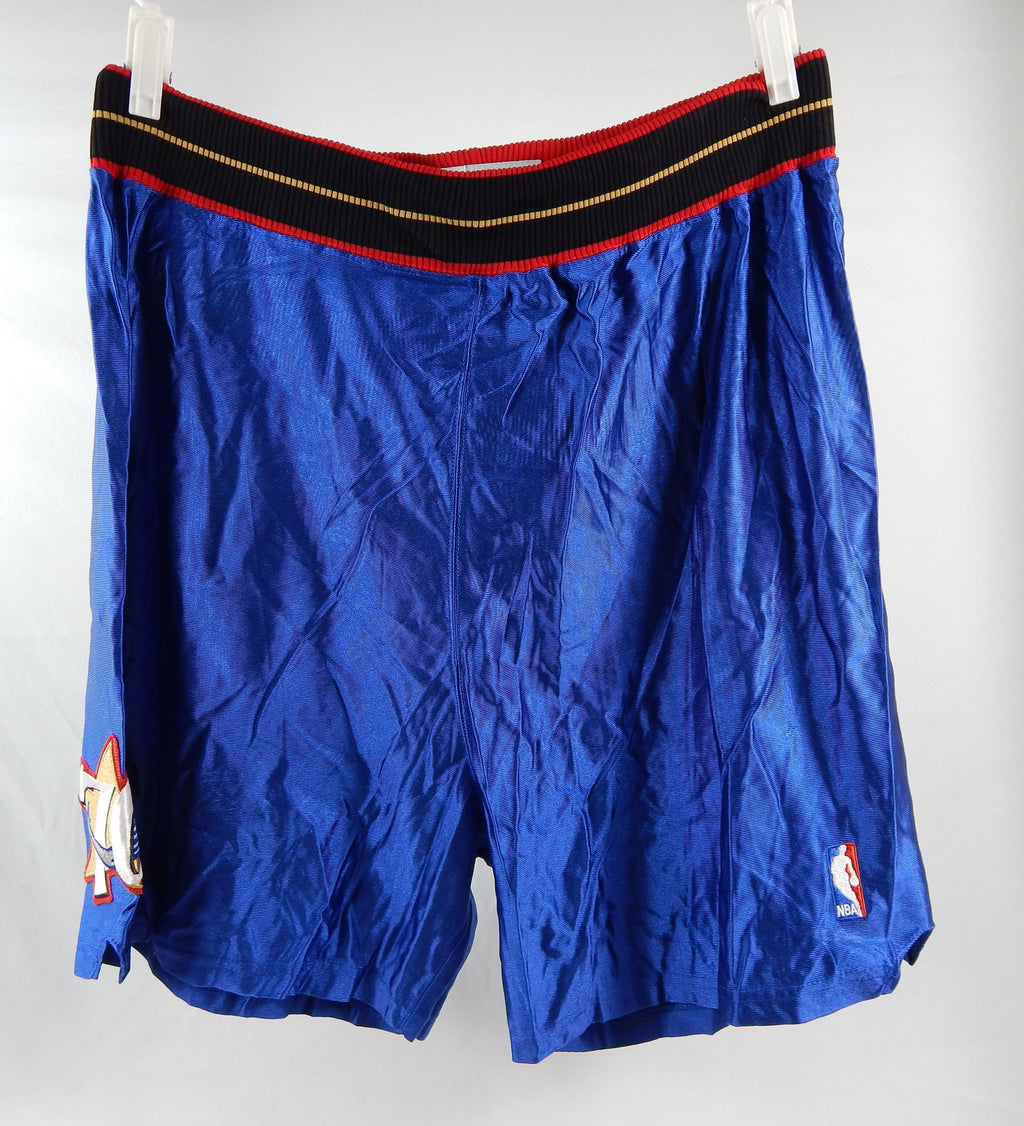 Late 1990s Early 2000s Philadelphia 76ers #44 Game Used Blue Shorts 44 241