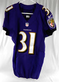 2013 Baltimore Ravens #31 Game Issued Purple Jersey 42 863
