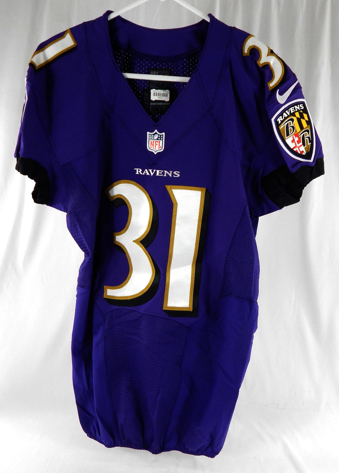 2013 Baltimore Ravens #31 Game Issued Purple Jersey 42 863