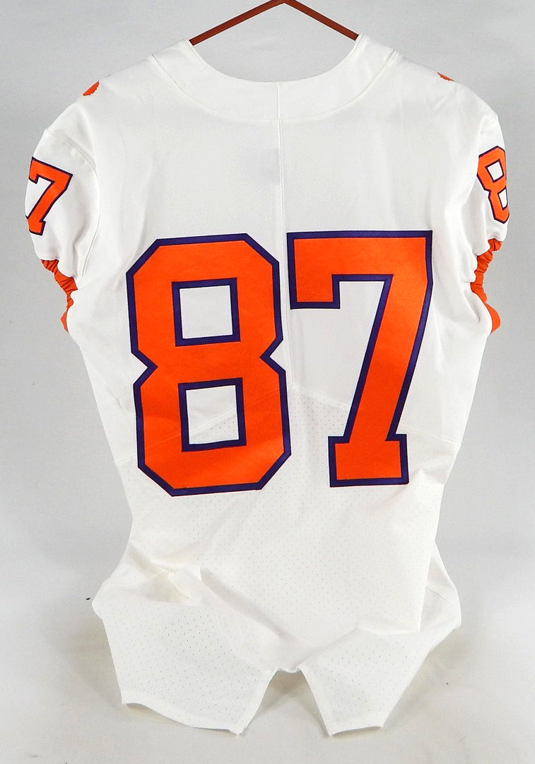 2018-22 Clemson Tigers #87 Game Issued White Jersey NP R 44 College Playoff Pic2