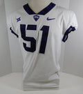 2015-18 Texas Christian Uni TCU Horned Frogs #51 Game Issued White FB Jersey 038