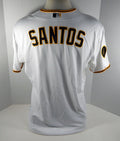 2014 Pittsburgh Pirates Omir Santos # Game Issued White Jersey Ralph Kiner 32960