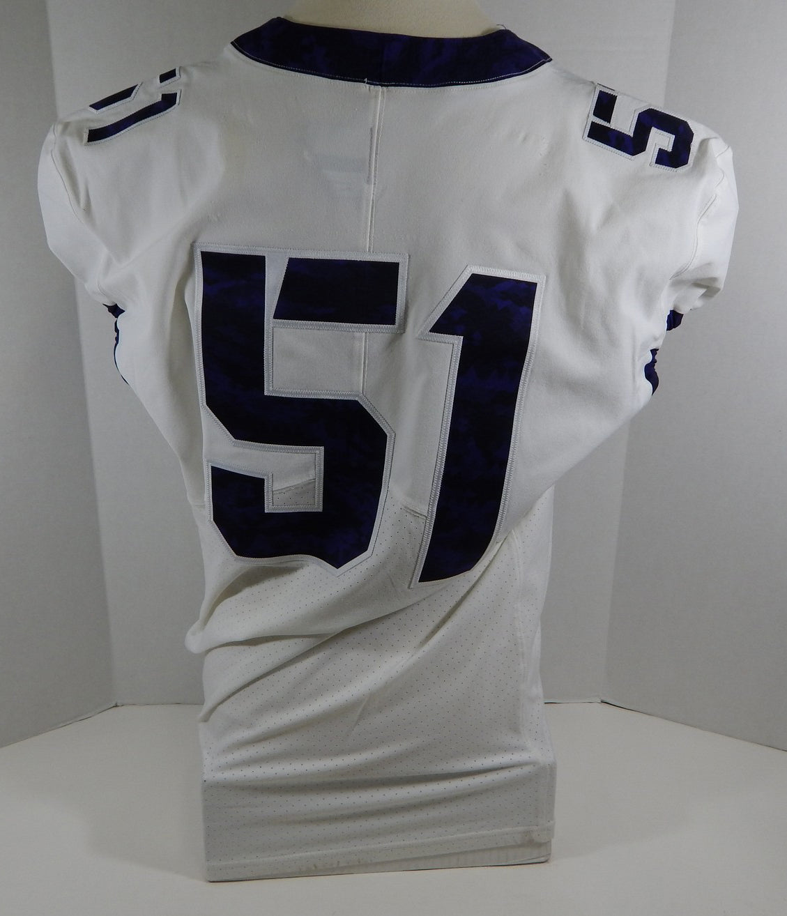 2015-18 Texas Christian Uni TCU Horned Frogs #51 Game Issued White FB Jersey 038 Pic2