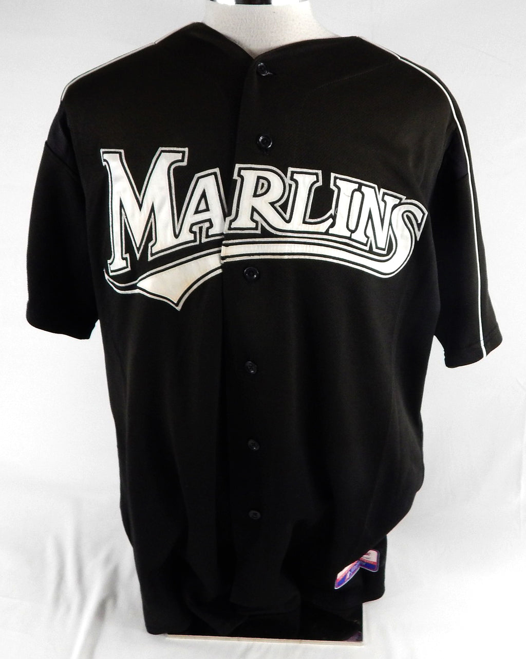 2003-06 Florida Marlins Bobby Meacham #8 Game Used Black Jersey ST BP XL 067
