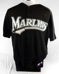 2003-06 Florida Marlins Bobby Meacham #8 Game Used Black Jersey ST BP XL 067