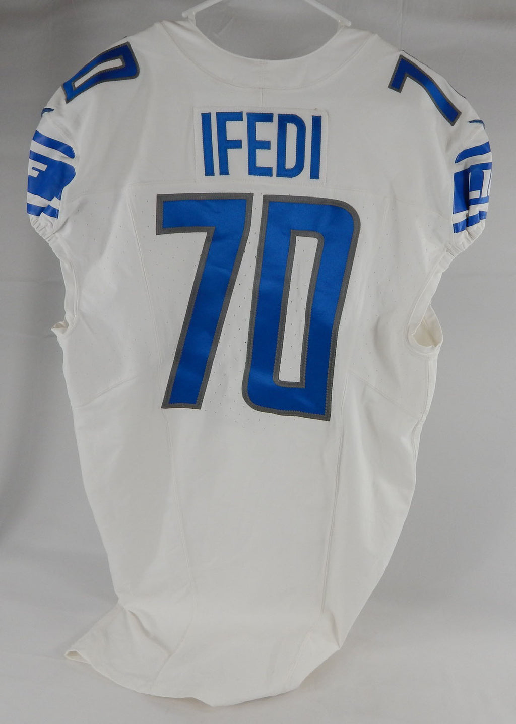 2023 Detroit Lions Germain Ifedi #70 Game Issued White Jersey 90th Patch 48 1 Pic2
