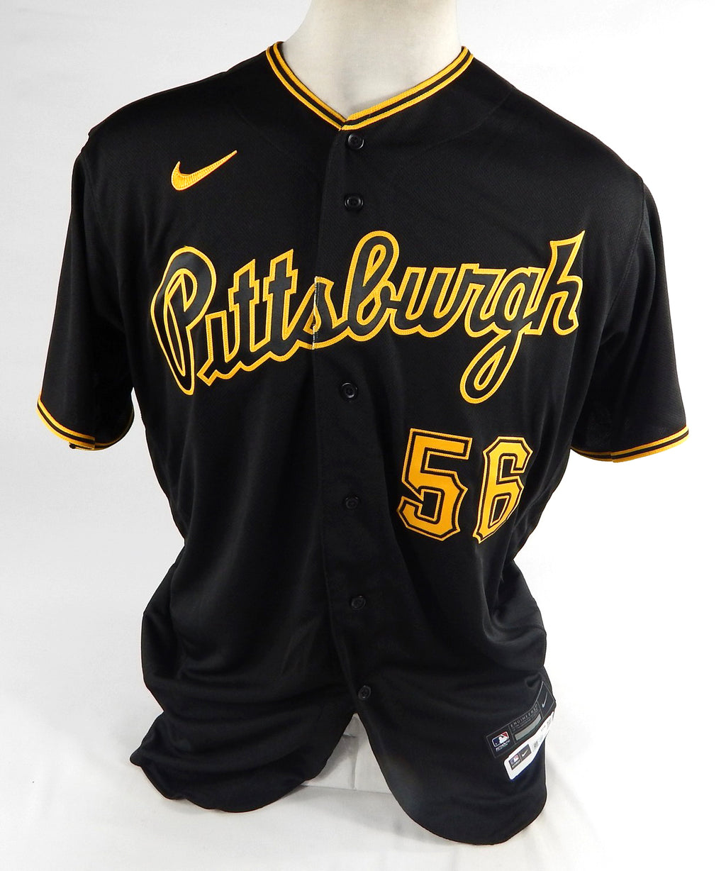 2021 Pittsburgh Pirates Carson Fulmer #56 Game Issued Black Jersey 46 DP74064