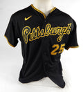 2021 Pittsburgh Pirates Gregory Polanco #25 Game Issued Pos Used Black Jersey 5