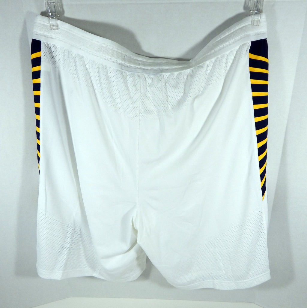 2017-18 Indiana Pacers Game Issued White Game Shorts Assoc Ed Nike Pro Cut 50+2 Pic2