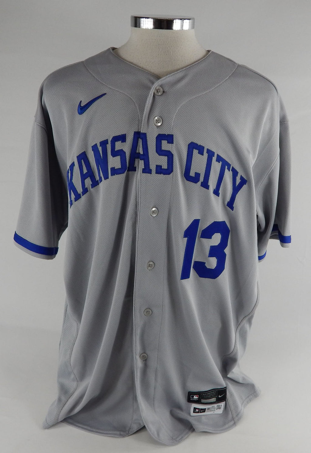 2023 Kansas City Royals Salvador Perez #13 Game Issued Grey Jersey  52 004