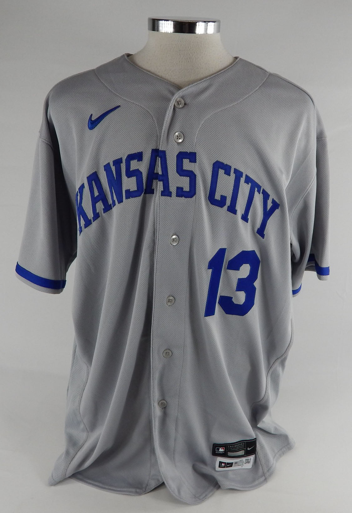 2023 Kansas City Royals Salvador Perez #13 Game Issued Grey Jersey  52 004