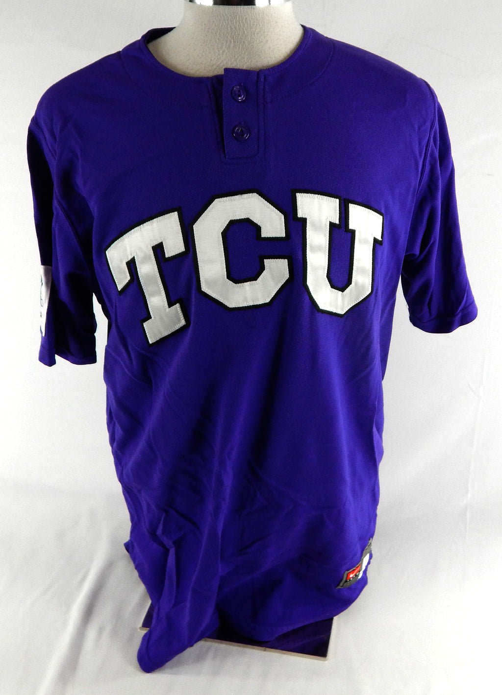 2010s Texas Christian TCU Horned Frogs #18 Game Used Purple Jersey Baseball L 3