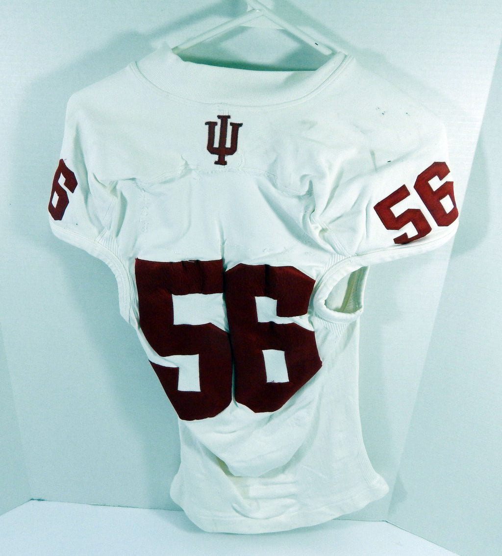 Indiana Hoosiers #56 Game Used White Jersey Name Plate Removed DP64516 Pic2