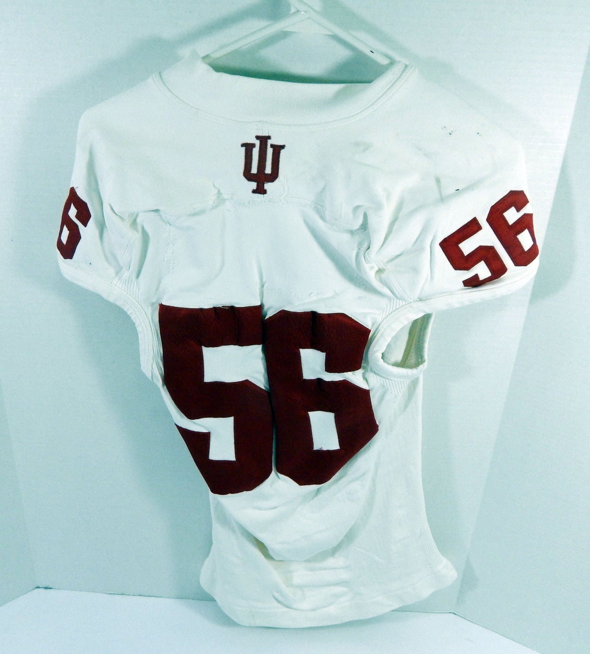 Indiana Hoosiers #56 Game Used White Jersey Name Plate Removed DP64516 Pic2
