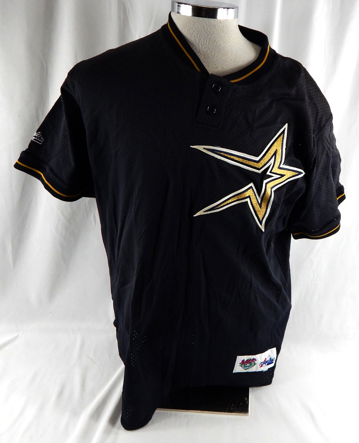 1997-99 Houston Astros #10 Game Used Navy Jersey BP ST NP Rem 46 495