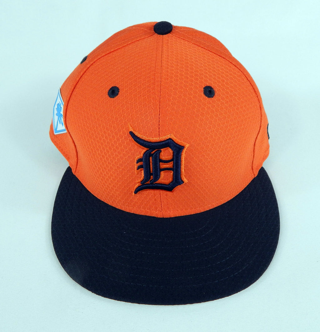 2019 Detroit Tigers Eduardo Parades #72 Game Issued Pos Used Orange Hat ST P 8