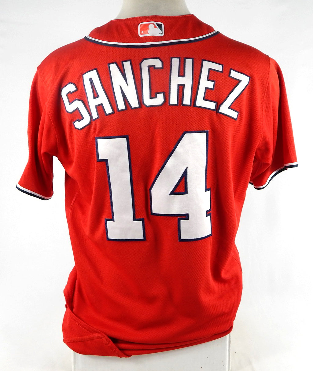 2022 Washington Nationals Adrian Sanchez #14 Game Issued Pos Used Red Jersey 9
